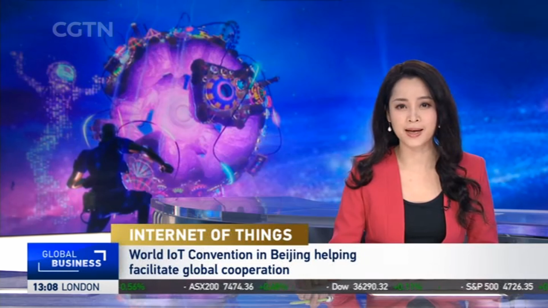 中国国际电视台CGTN报道2021世界物联网大会